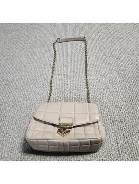 Michael Kors Soho Quilted Leather Shoulder Bag with Gold Chain Strap